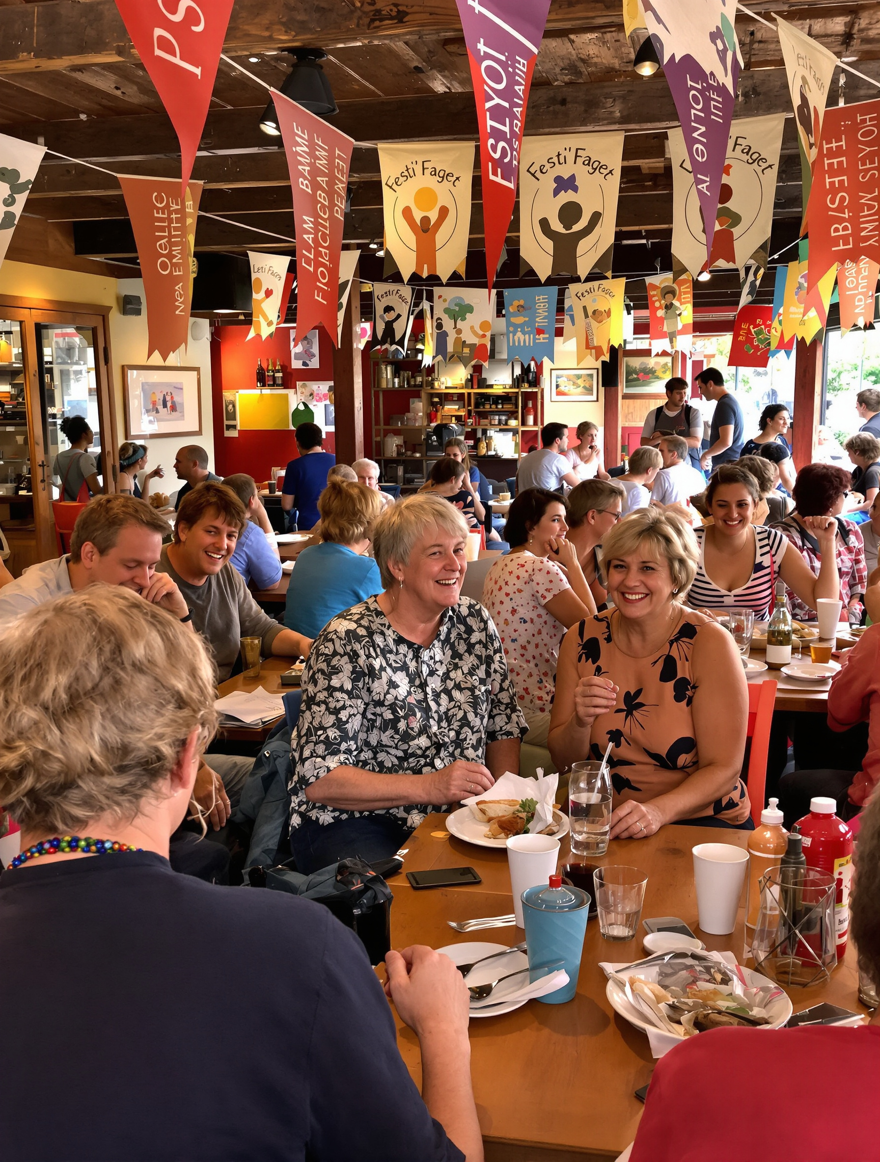 Ambiance chaleureuse au Festi'Faget ou au café Le Wagon à Le Faget : des habitants de tous âges partagent un moment convivial autour d'une animation locale.