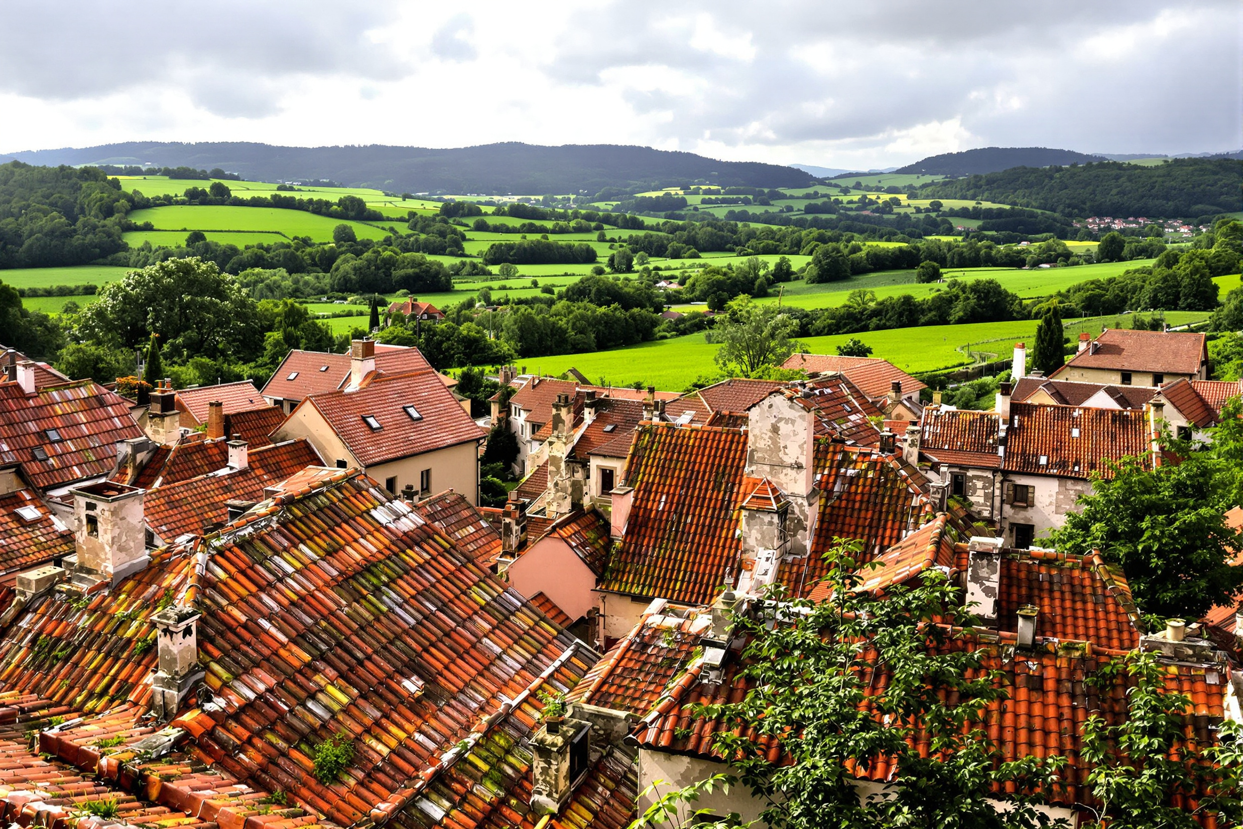 Vue authentique du village de Bourg-Saint-Bernard dans le Lauragais